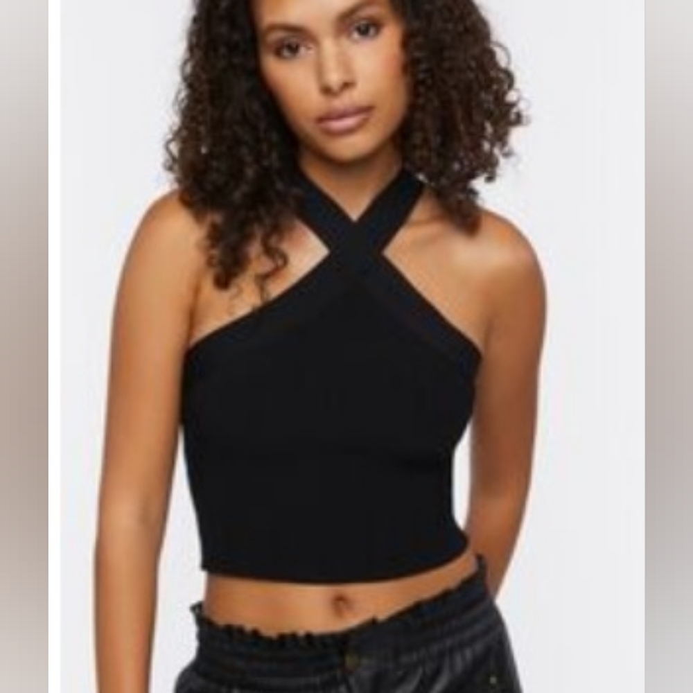 Sweater krint halter crop